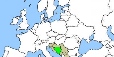 Kort over Bosnien placering på 